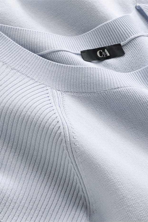 Donna - Maglione - a maniche corte - azzurro