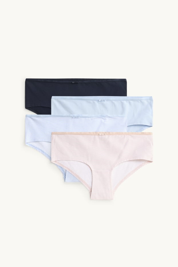 Damen - Multipack 4er - Hipster - rosa / hellblau