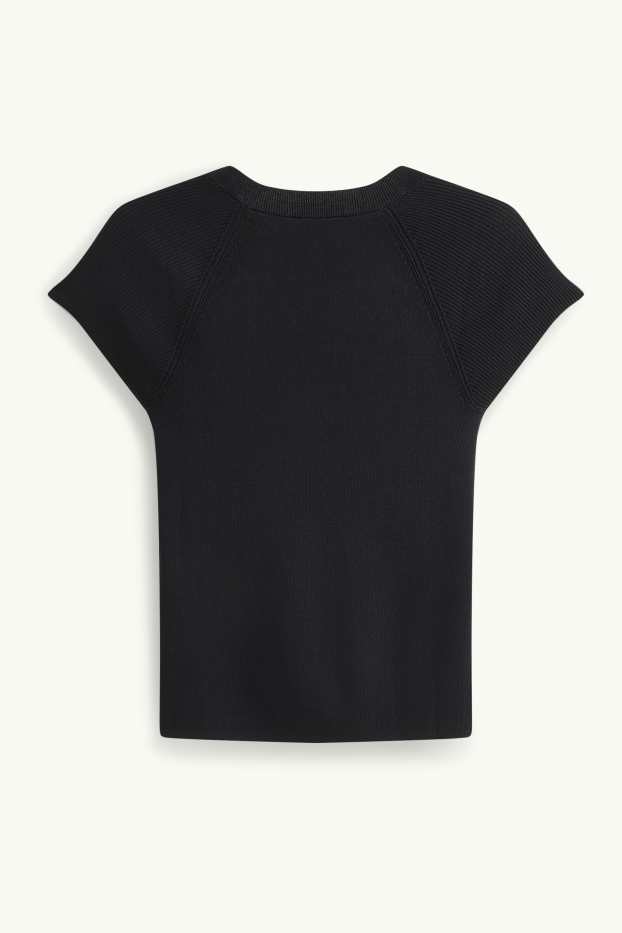 Donna - Maglione - a maniche corte - nero