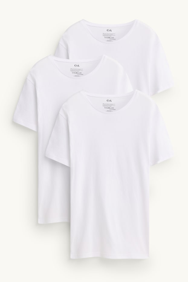 Heren - Set van 3 - onderhemd - wit