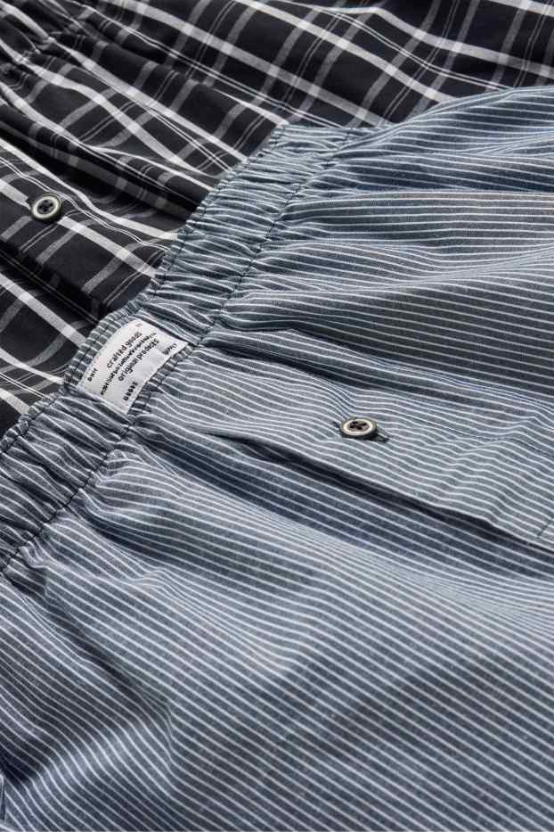 Uomo - Confezione da 2 - boxer - tessuto operato - nero / bianco