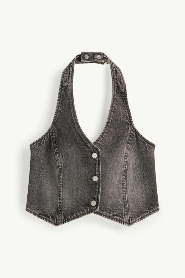 Damen - Jeans-Top - jeansgrau