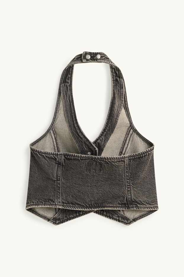 Damen - Jeans-Top - jeansgrau