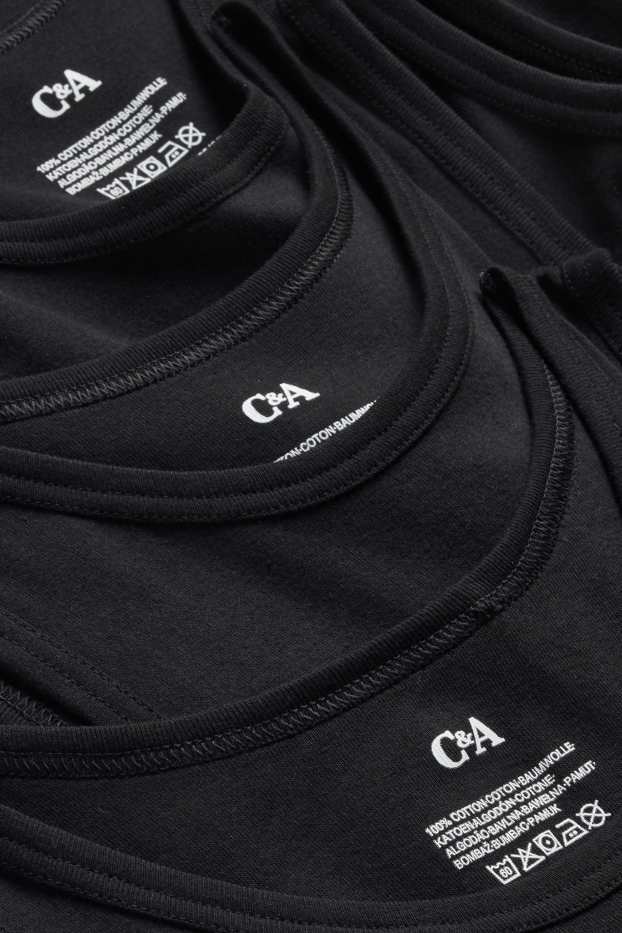 Bărbați - Multipack 3 buc. - maiou - reiat fin - negru