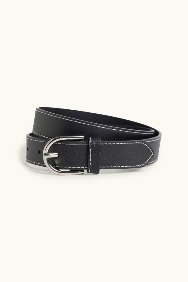 Donna - Cintura - similpelle - nero