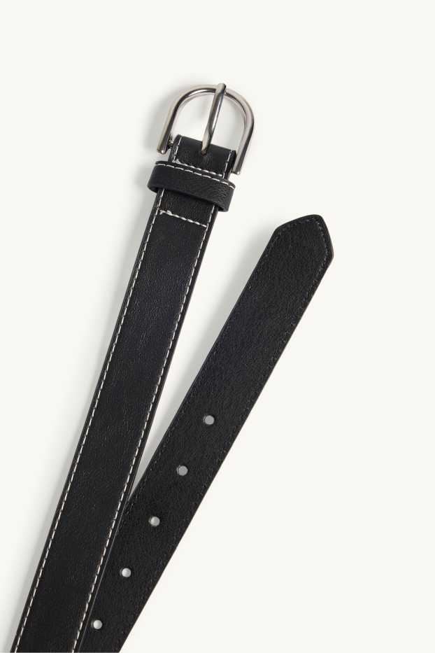 Donna - Cintura - similpelle - nero