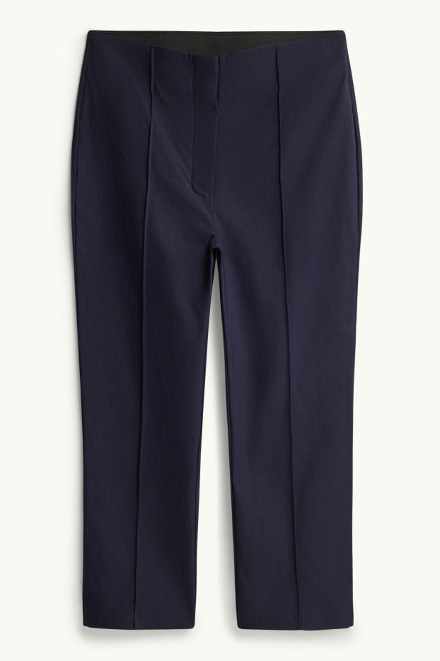 Dames - Capri broek - high waist - slim fit - donkerblauw