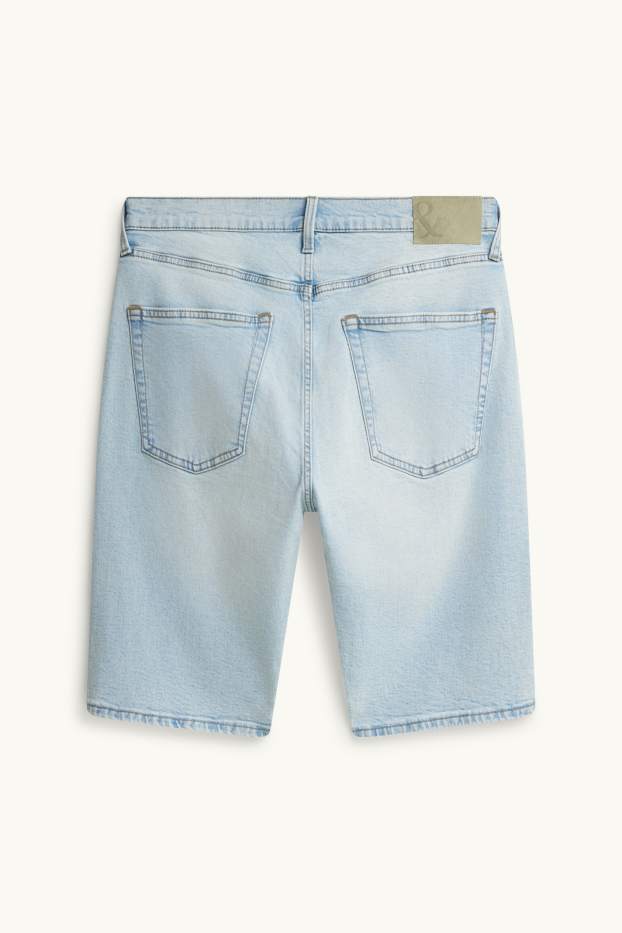 Heren - Bermuda van spijkerstof - jeanslichtblauw