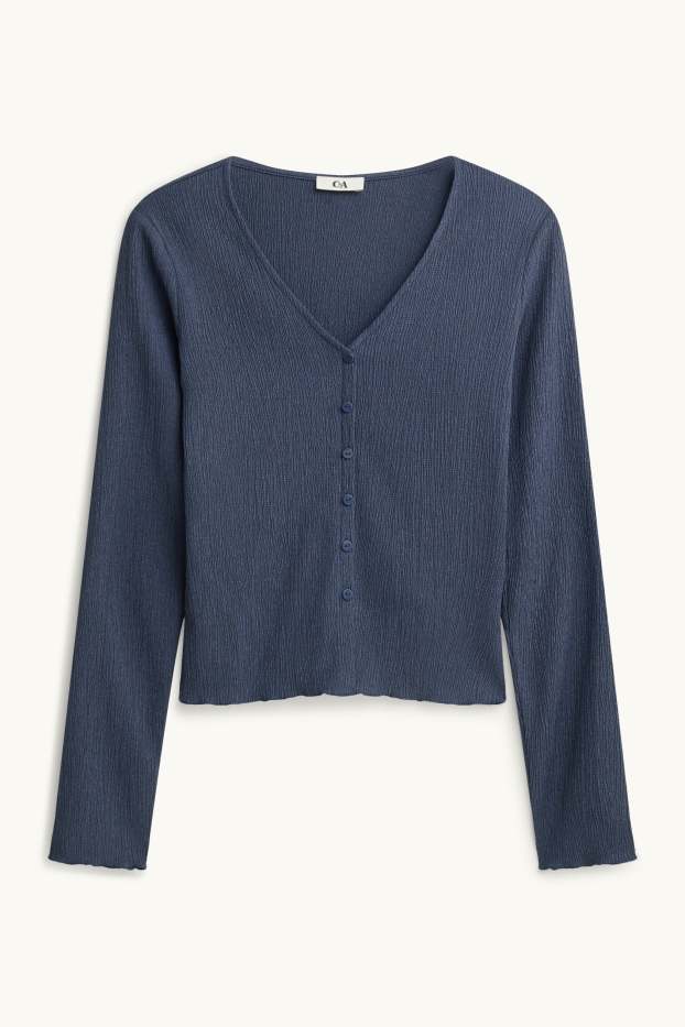 Damen - Langarmshirt - Regular Fit - dunkelblau