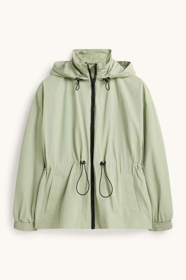 Damen - Jacke mit Kapuze - hellgrün