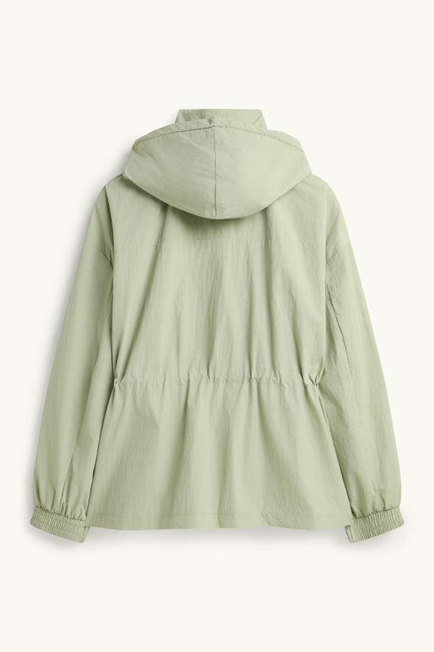 Damen - Jacke mit Kapuze - hellgrün