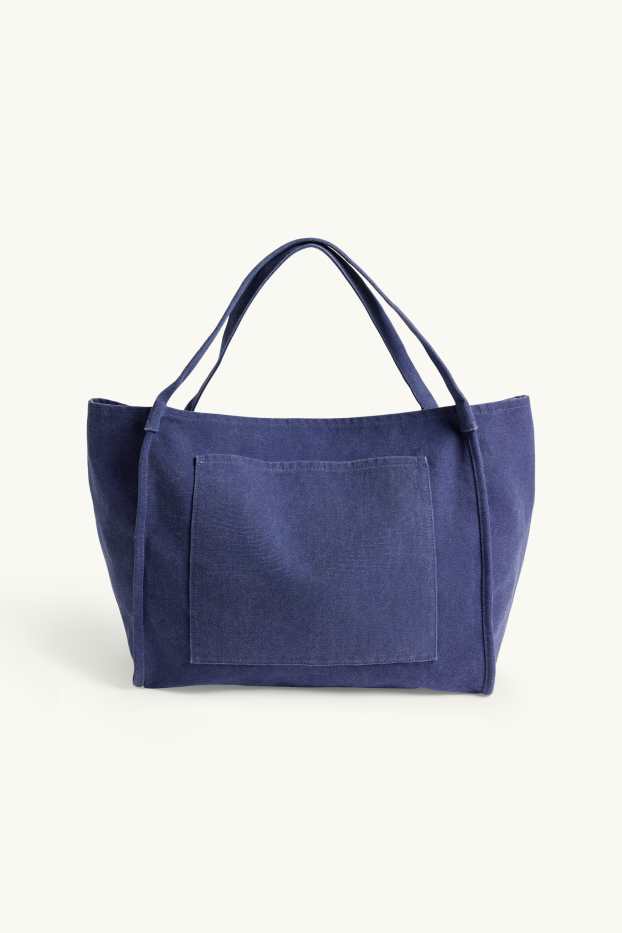 Femmes - Grand cabas - jean bleu foncé