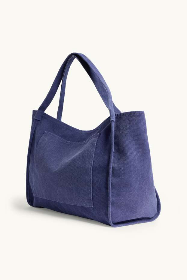 Femmes - Grand cabas - jean bleu foncé