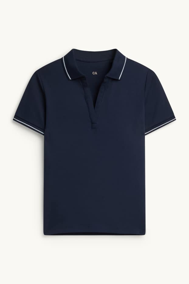Femmes - Polo - regular fit - bleu foncé