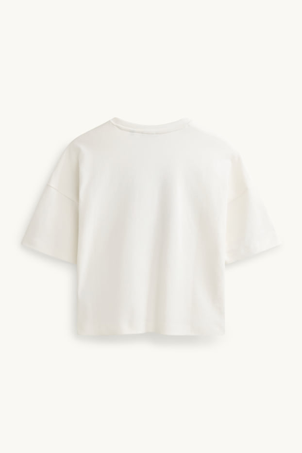 Damen - T-Shirt - Relaxed Fit - weiß