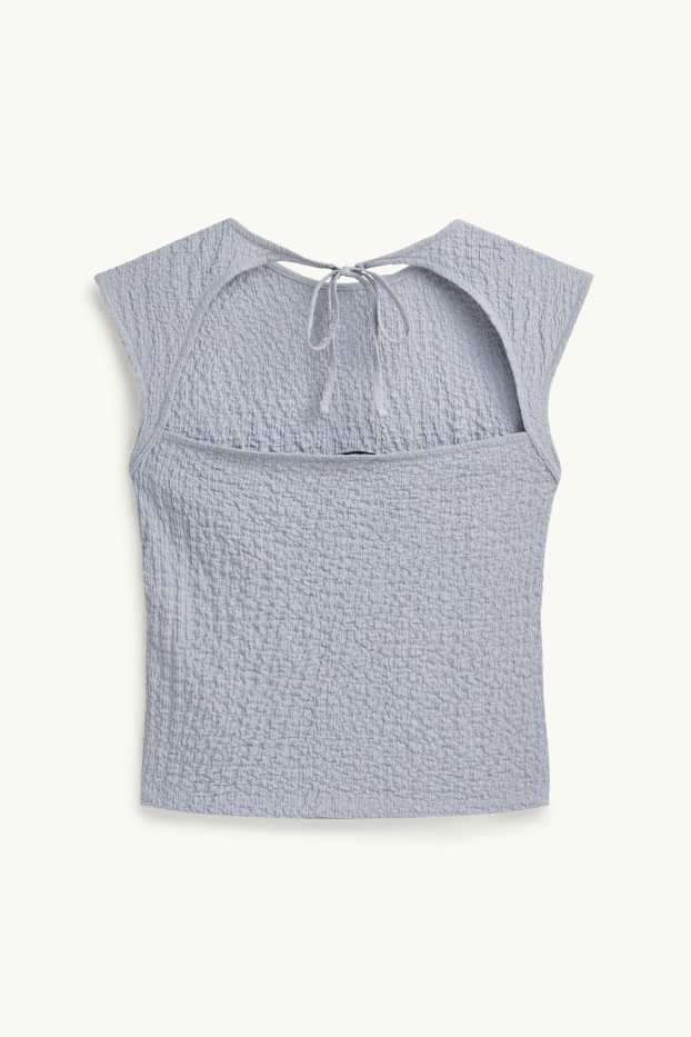 Women - Top - textured - gray