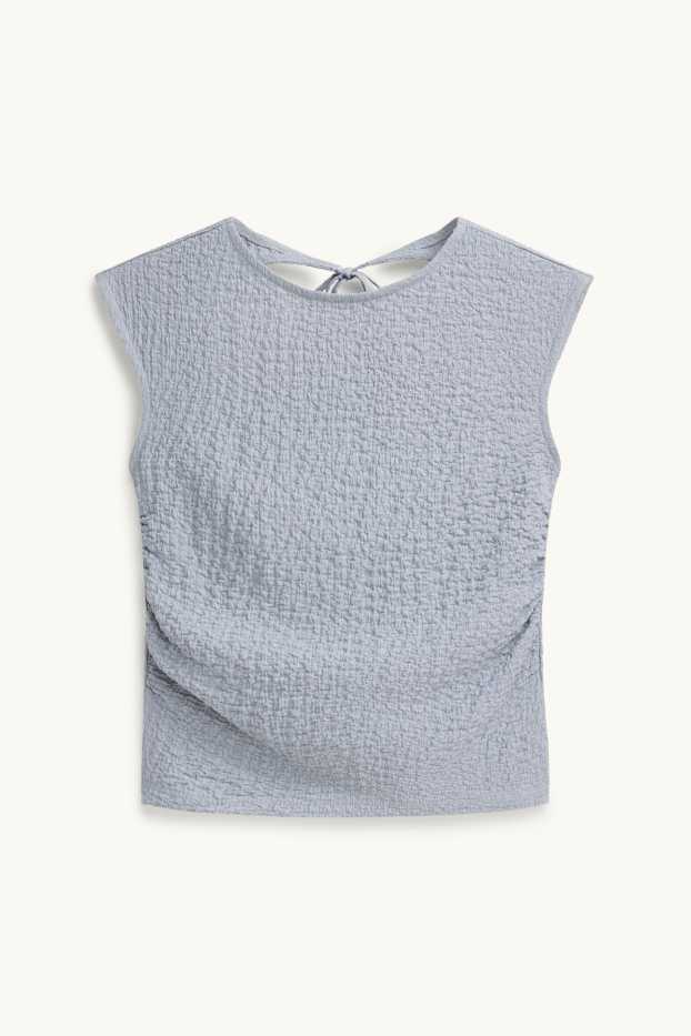 Women - Top - textured - gray