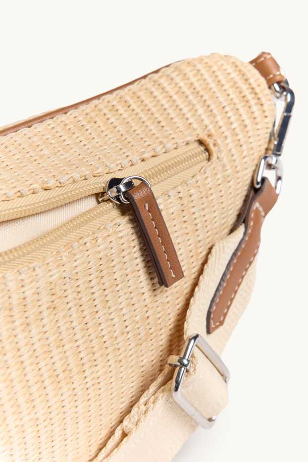 Damen - Umhängetasche mit abnehmbarem Taschengurt - beige