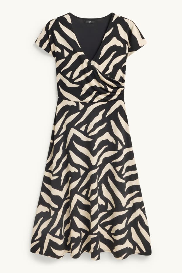 Donna - Vestito fit & flare - fantasia - nero / beige