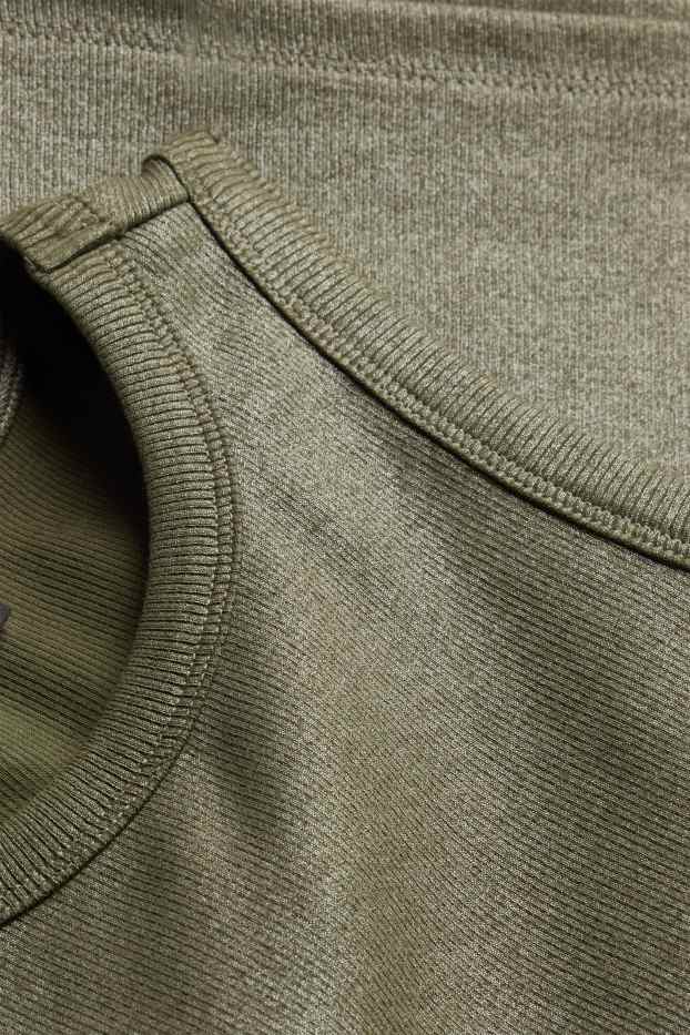 Femmes - Top - brillant - côtelé - kaki