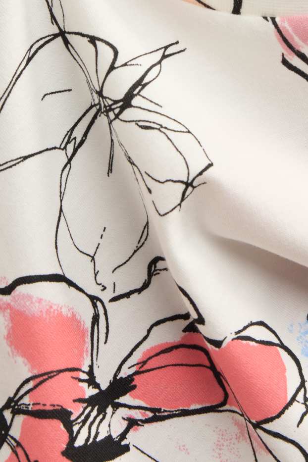 Women - T-shirt - regular fit - floral - white