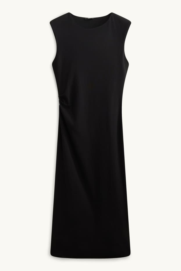 Damen - Bodycon-Kleid - gerippt - schwarz