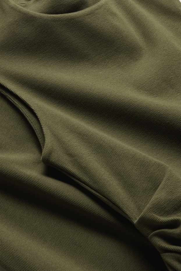 Damen - Bodycon-Kleid - gerippt - khaki