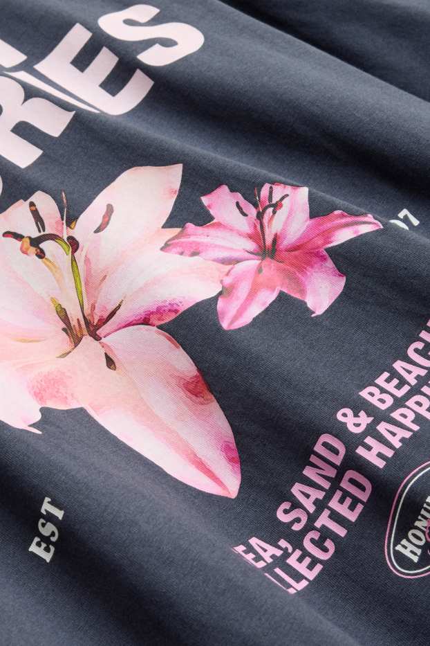 Damen - T-Shirt - Oversized - dunkelblau