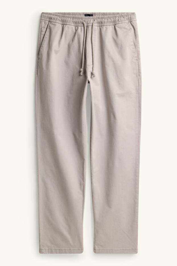 Hommes - Chino - slim fit - gris clair