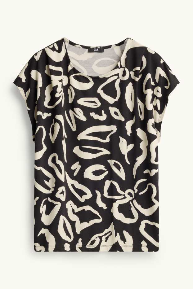 Femmes - T-shirt - regular fit - blanc / noir