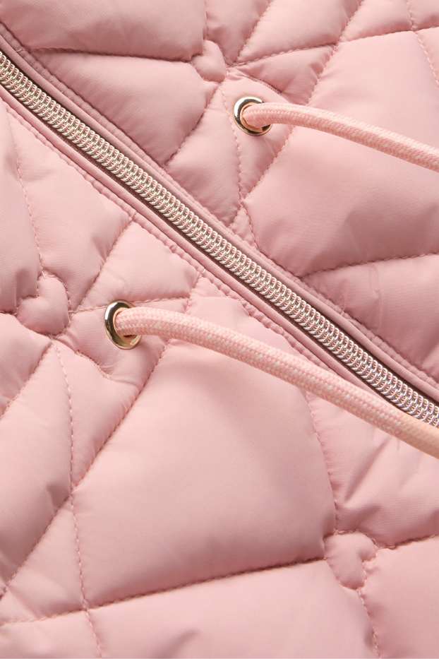 Children Girls - Quilted gilet with hood - water-repellent - rose