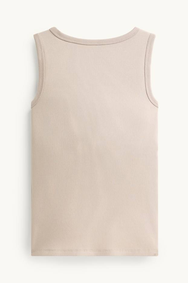 Damen - Top mit integriertem BH - hellgrau