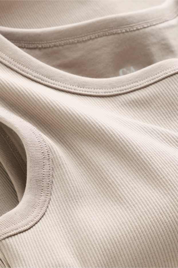 Damen - Top mit integriertem BH - hellgrau