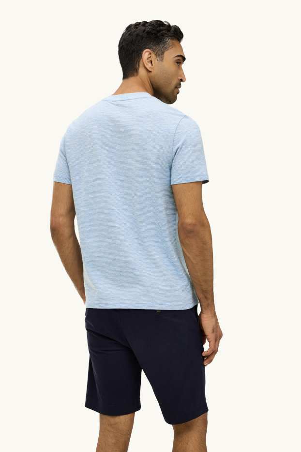 Home - Samarreta de màniga curta - regular fit - de ratlles - blau