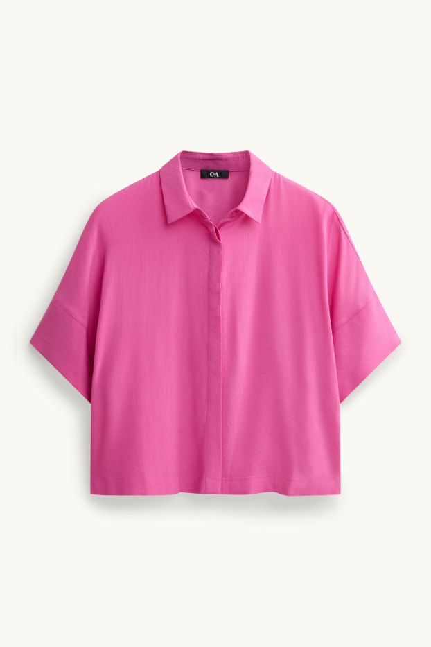 Dames - Blouse - fuchsiarood