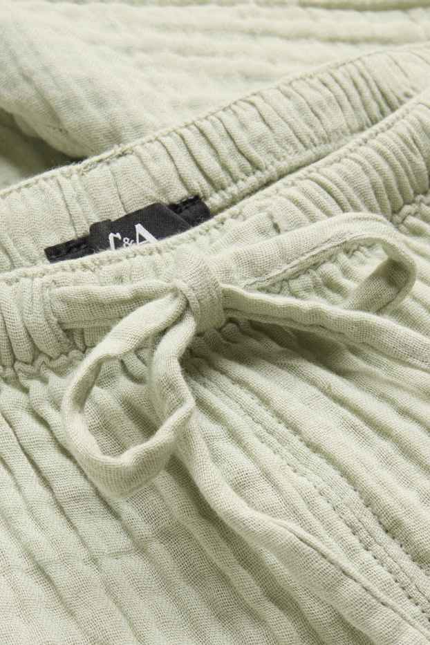 Damen - Musselin-Shorts - Mid Waist - hellgrün