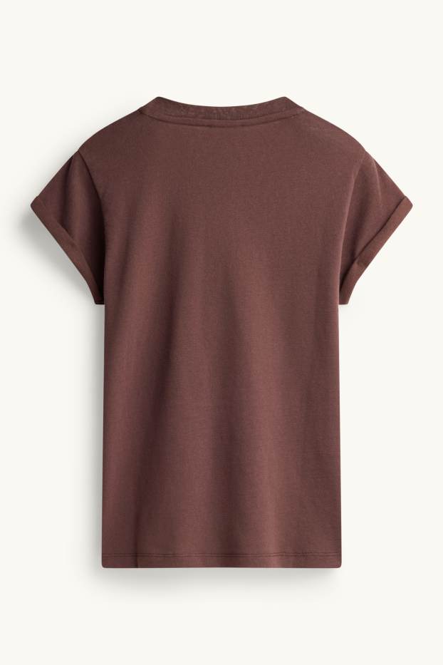 Femei - Tricou - relaxed fit - maro închis