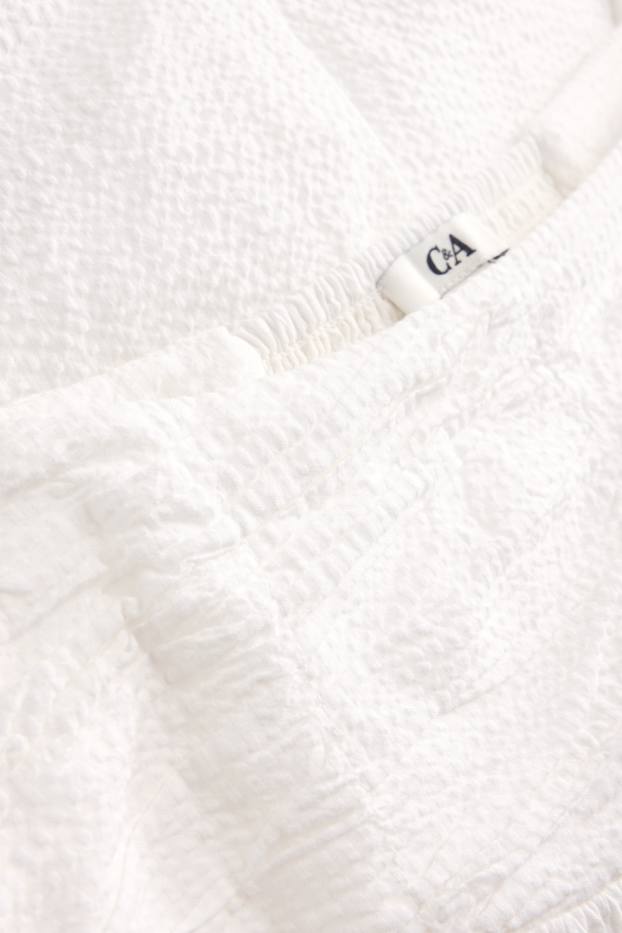 Damen - Minirock - strukturiert - weiss