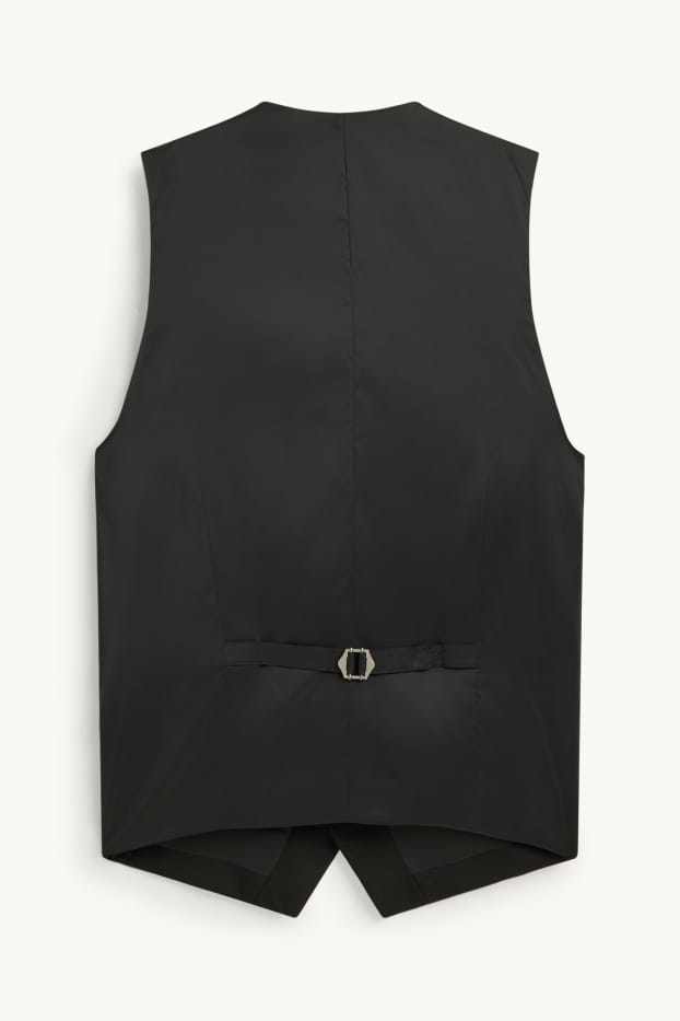 Herren - Baukasten-Weste - Slim Fit - Flex - schwarz