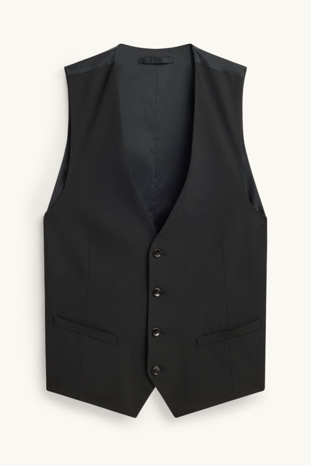 Herren - Baukasten-Weste - Slim Fit - Flex - schwarz