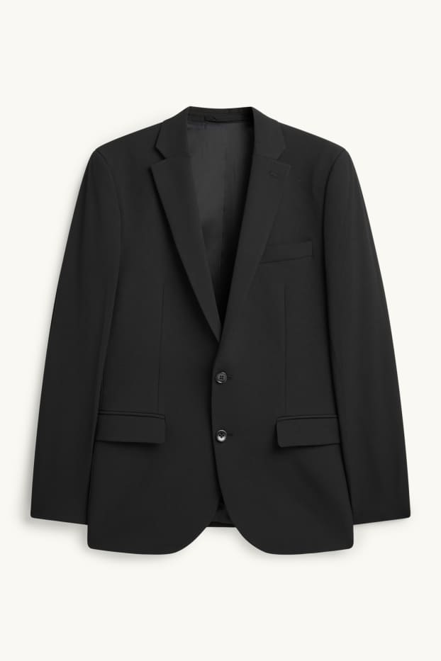 Pánské - Oblekové sako - slim fit - Flex - černá