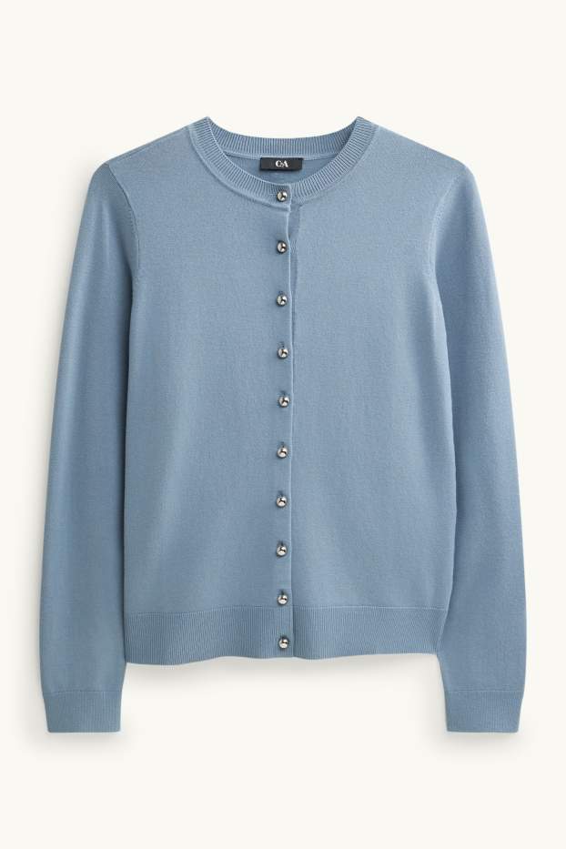 Damen - Strickjacke - hellblau