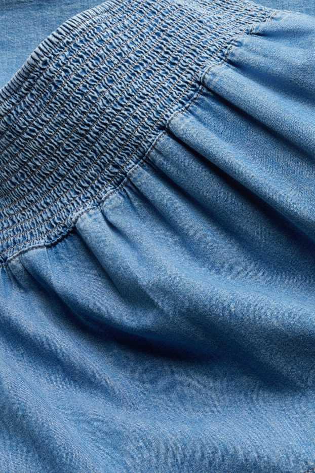 Femmes - Jupe - aspect jean - jean bleu