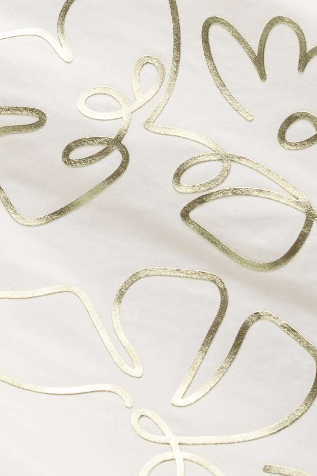 Donna - T-shirt - regular fit - effetto brillante - bianco