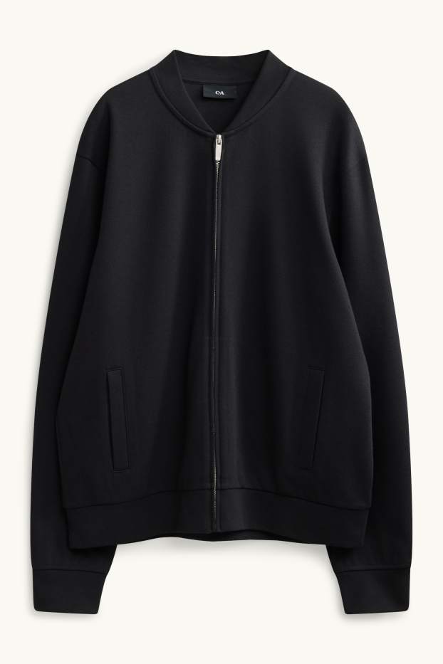 Men - Zip-through sweatshirt - black