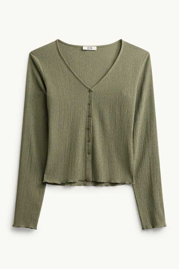 Damen - Langarmshirt - Regular Fit - khaki