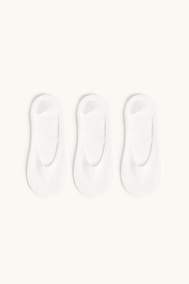 Femmes - Lot de 3 paires - chaussinettes - blanc