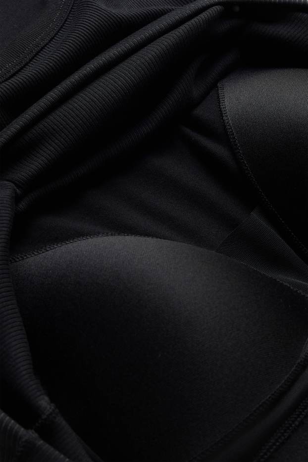 Damen - Top mit integriertem BH - schwarz
