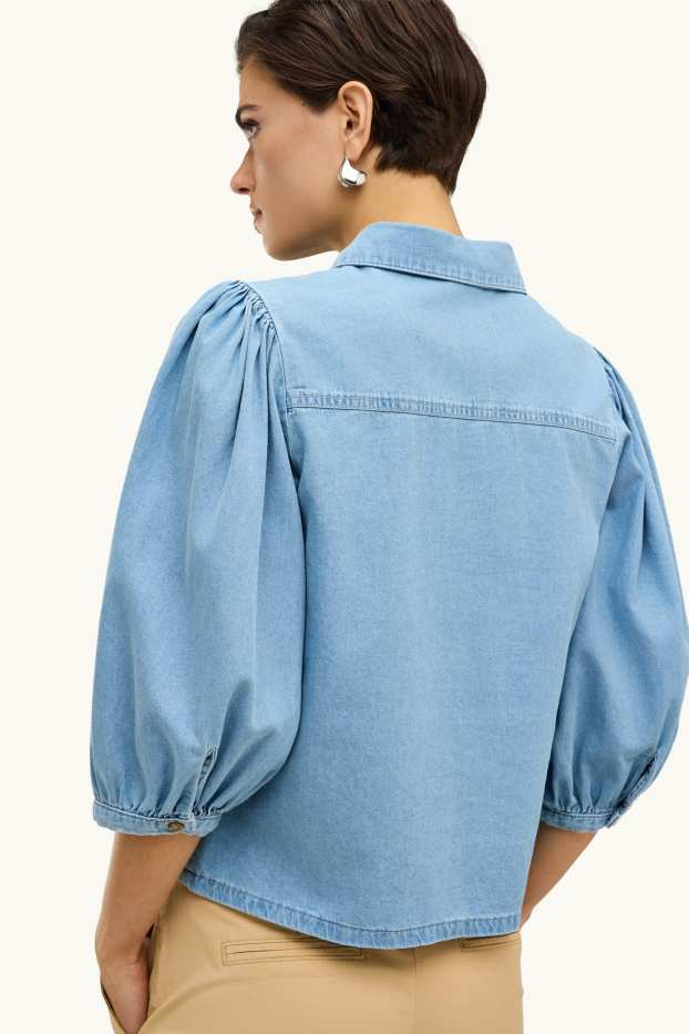 Femmes - Blouse-chemise en jean - bleu