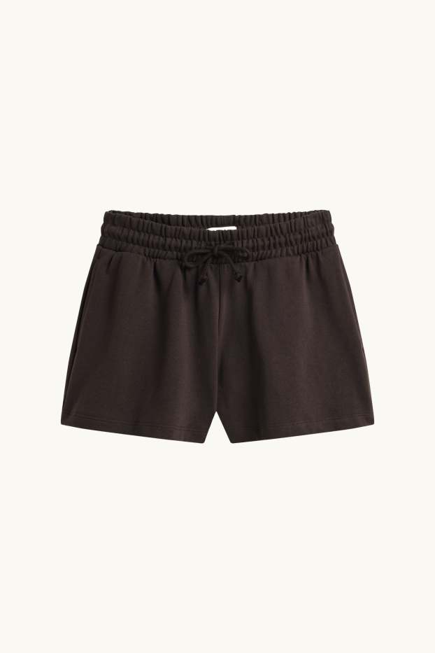 Femmes - Short en molleton - marron foncé